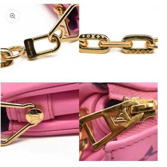 LOUIS VUITTON Lambskin Embossed Monogram Vuittamins Coussin PM Rose Violet - Picture 5 of 13